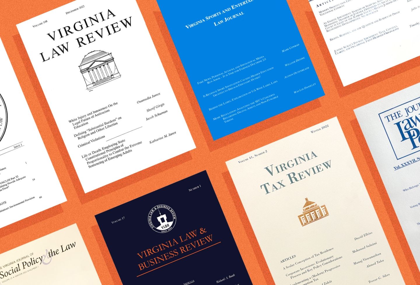 UVA Law journals collage