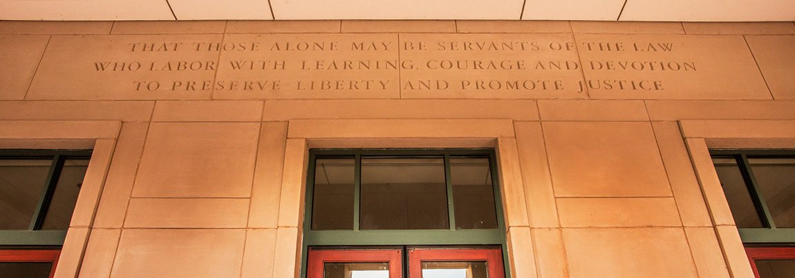Quote above Clay Hall entrance