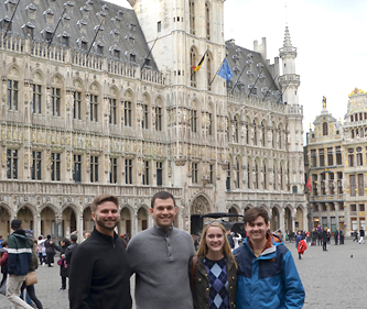 Tax Moot Court competition team in Brussels