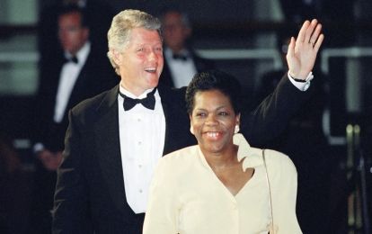 Elaine Jones and Bill Clinton