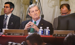 Kennedy at a hearing